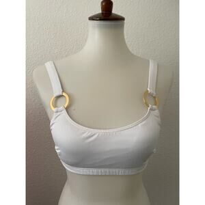 Kenny Flowers Swim Sporty Bikini Top White Santorini Swimwear